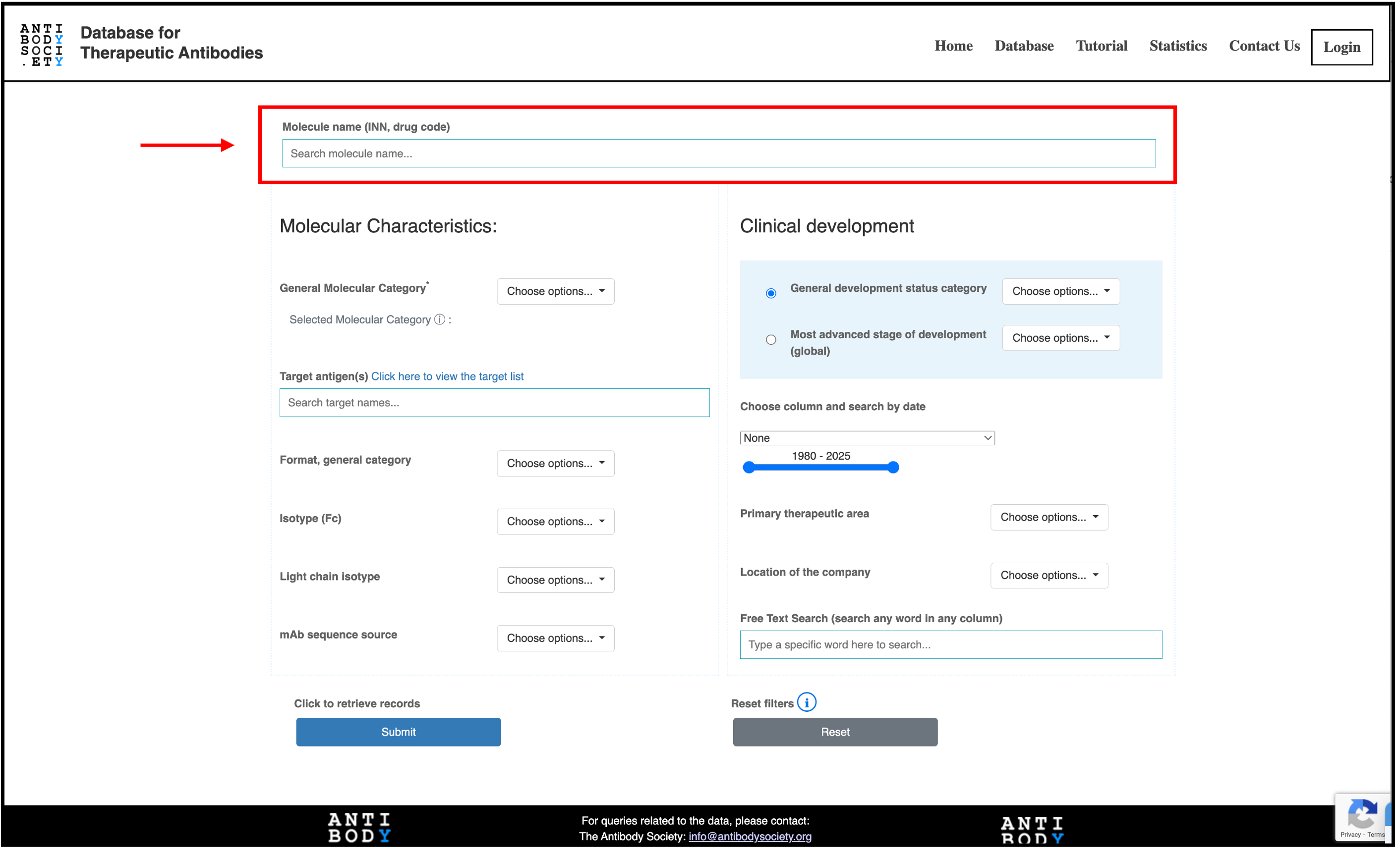 Quick search options 8