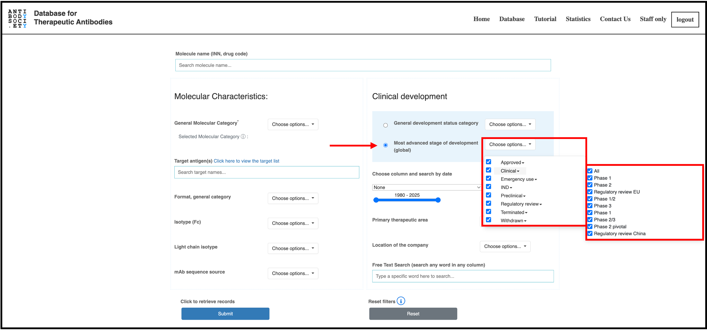 Quick search options 26