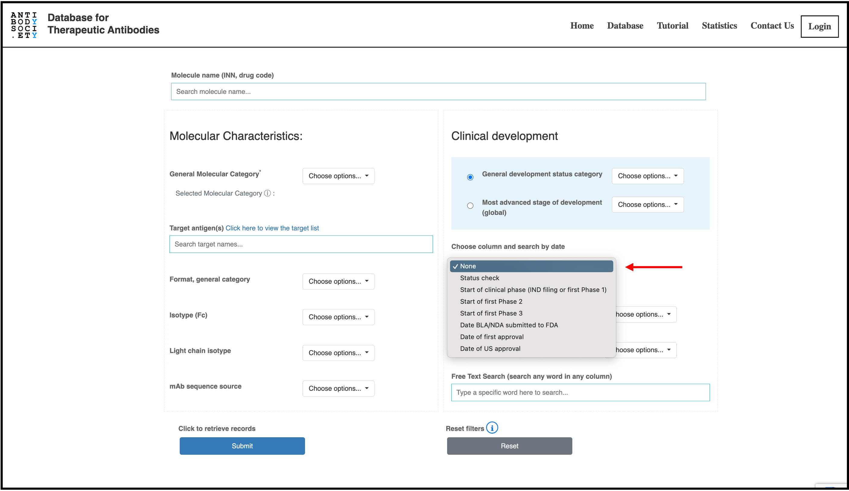 Quick search options 30