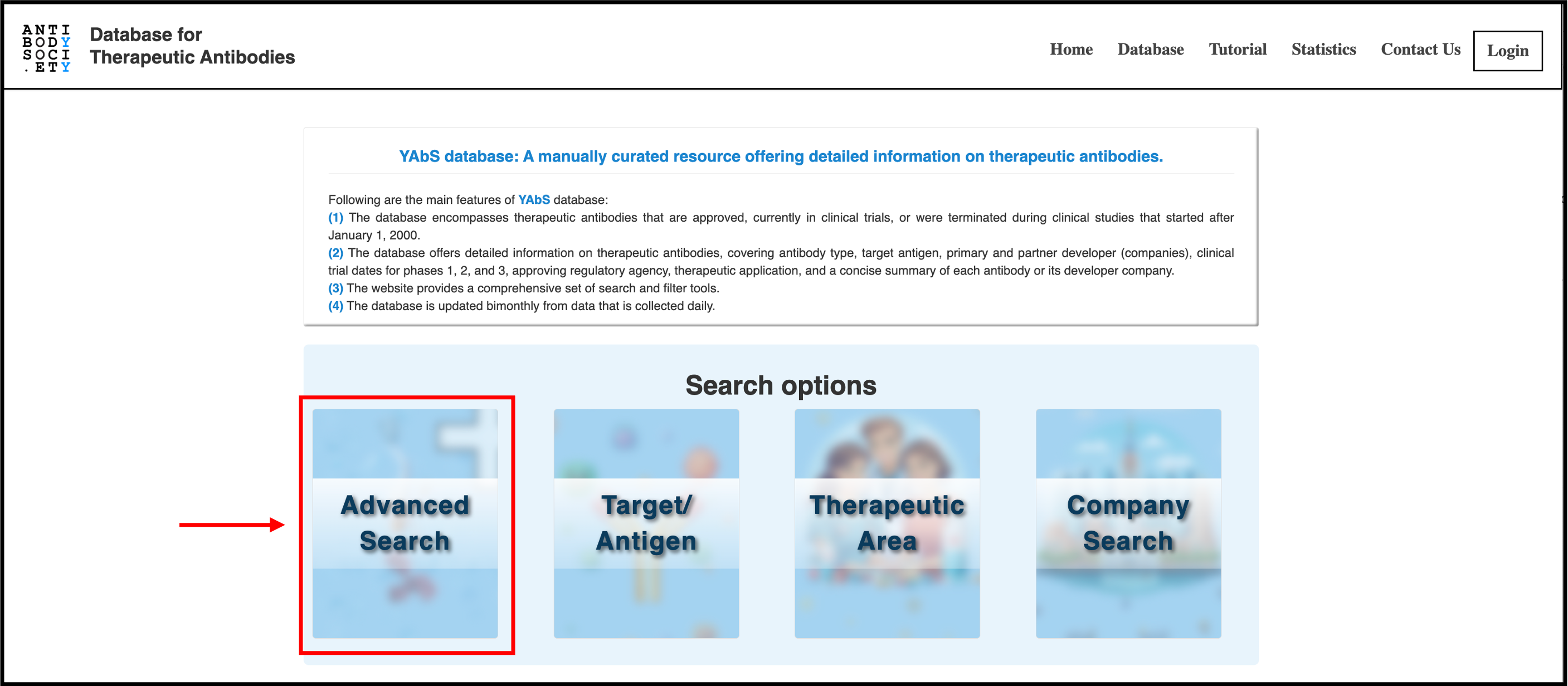 Quick search options 6