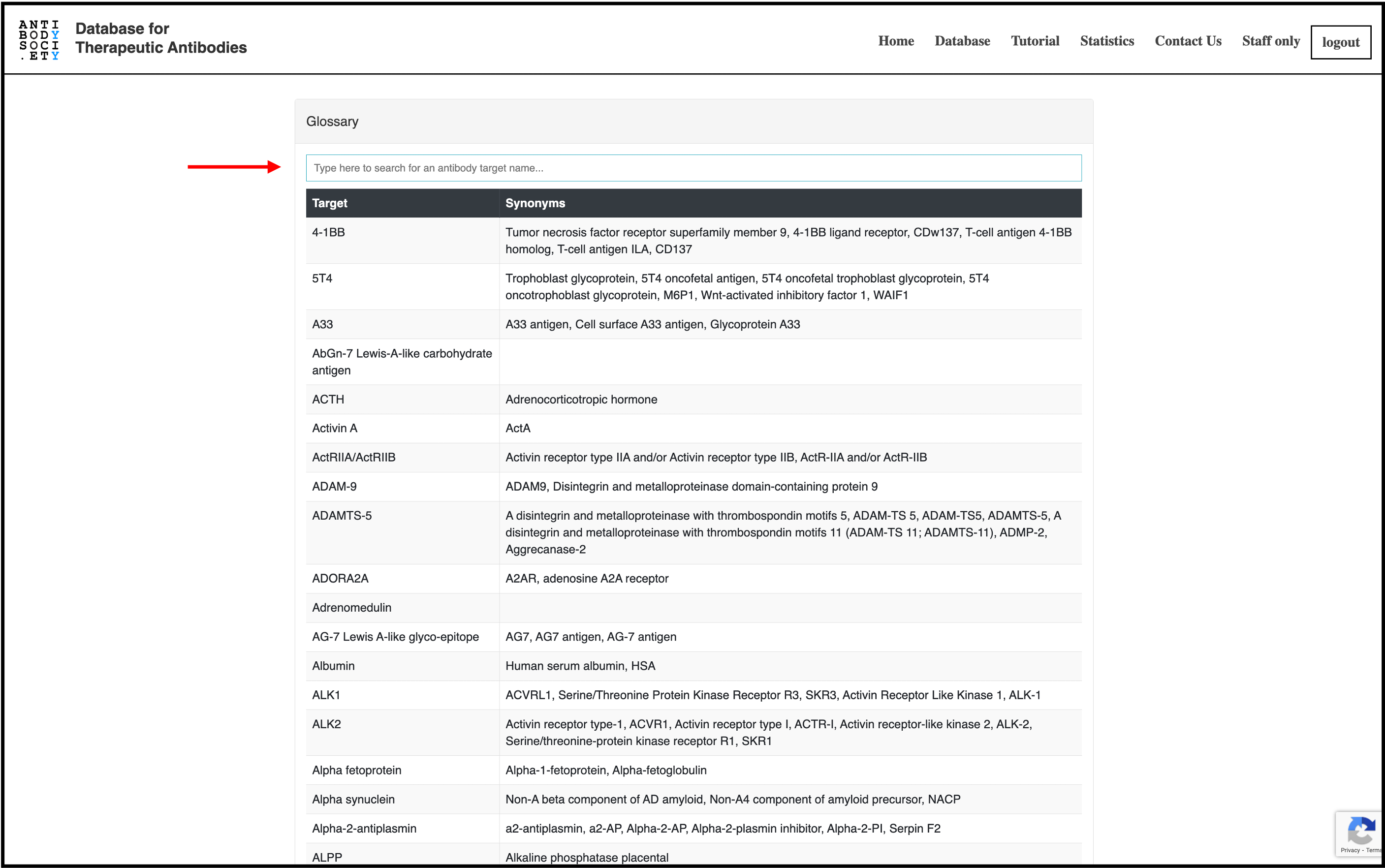 Quick search options 20
